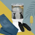 Travel mug with a handle